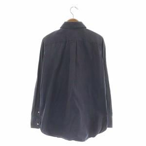 MADISONBLUE マダム加工シャツ ブラウス 長袖 前開き 特殊染色加工 03 チャコール