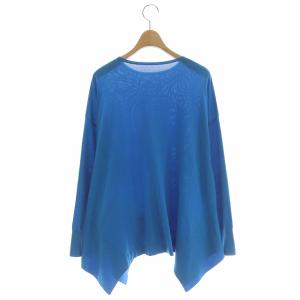 ADORE 22SS ファインラスタースクエアドレープニット 38 ブルー