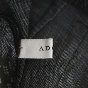 ADORE 22SS ヘビーオックスシアードッキングパンツ セミワイドパンツ 切替 38 黒 白 ブラック ホワイト