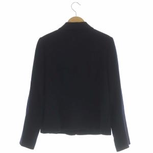 Leilian ショールカラージャケット シングル 2B 総裏地 11 ネイビー