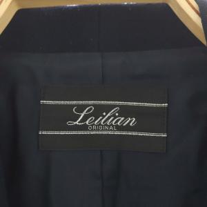 Leilian ショールカラージャケット シングル 2B 総裏地 11 ネイビー