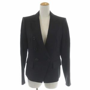 Leilian セットアップ 上下 スーツ ストライプ テーラードジャケット 総裏地 ダブル タイトスカート ミモレ丈 11 チャコール