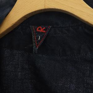 45rpm チャイナシャツ インディゴ染 カンフーボタン 長袖 ラップ 1 ネイビー