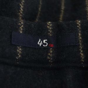 45rpm ウール混ストライプフレアスカート 3 ネイビー