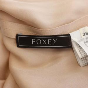 FOXEY 38451 Blouse Victoire シャツ Vネック シルク 38 ピンク