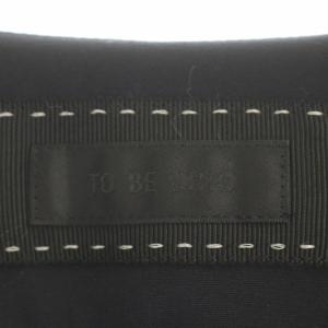 TO BE CHIC ノーカラージャケット 総裏地 40 ブラック