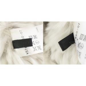 TO BE CHIC レッキスラビットファー スヌード マフラー 装飾つき バナナクリップ ライトグレー