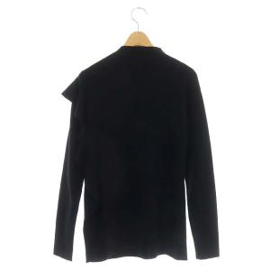 ADORE 20AW ショルダーラッフルニット セーター 長袖 ハイネック 38 ブラック