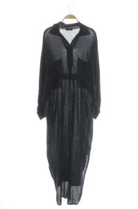 ADORE 襟付きダブルポケットワンピース ダークネイビー