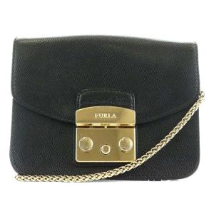 METROPOLICE ミニショルダーバッグ チェーン レザー ゴールド金具 ブラック