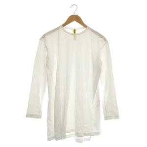 20AW CO天竺 裾アシンメトリー カットソー 長袖 38 ホワイト