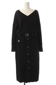 20AW ワンピース ニット 36 ブラック