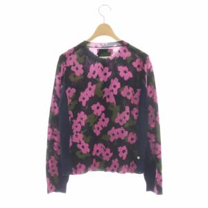 MUVEIL カーディガン フラワーカモフラージュ 40 ピンク