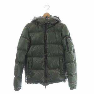 KRAZ ダウンジャケット アウター フード付き ナイロン ジップアップ 01 カーキグリーン