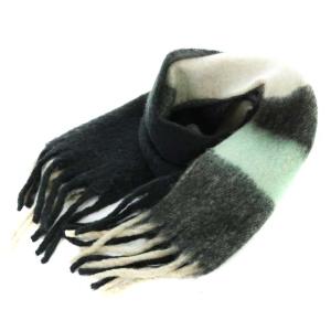 ビッグフリンジチェックストール マフラー マルチカラー