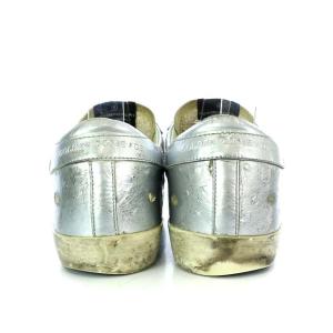 GOLDEN GOOSE スニーカー ローカット スターモチーフ レザー 38 シルバー