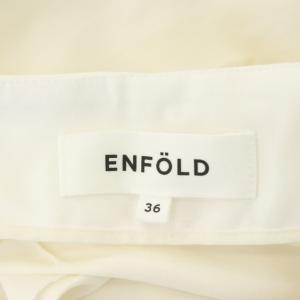 ENFOLD タックパンツ テーパード 36 ホワイト