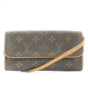 LOUIS VUITTON モノグラム ポシェット ツインPM M51854 ショルダーバッグ 茶