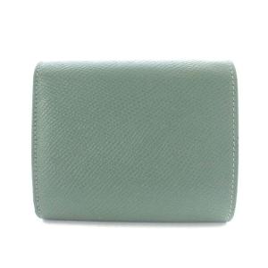 CELINE スモール トリフォールドコンパクトウォレット 三つ折り財布 レザー グリーン