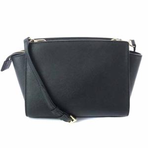 MICHAEL KORS 35H8GLMM6L SELMA MD MESSENGER ショルダーバッグ レザー ブラック