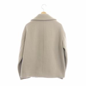 ANAYI 21AW アッシュクウールPコート ショート丈 36 ライトグレージュ