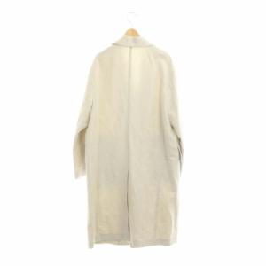 GALERIE VIE 21SS コットンリネンマットクロス チェスターコート ロング アイボリー