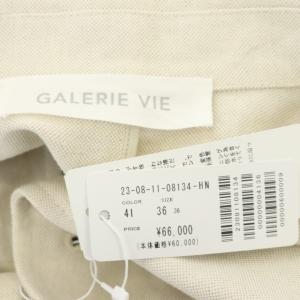 GALERIE VIE 21SS コットンリネンマットクロス チェスターコート ロング アイボリー