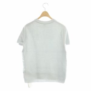 HERMES BRIDES de GALA Love 式典用馬勒 半袖ニット 36 ライトブルー