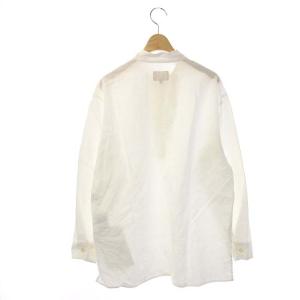 Nigel Cabourn ハーフボタンリネンシャツ 8 ホワイト