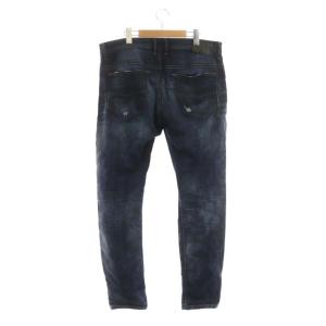 DIESEL THOMMER CB-NE ダメージ加工スウェットデニムパンツ W34 ブルー