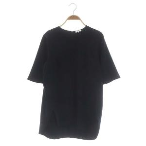 20SS ダブルクロスブラウス 38 ダークネイビー
