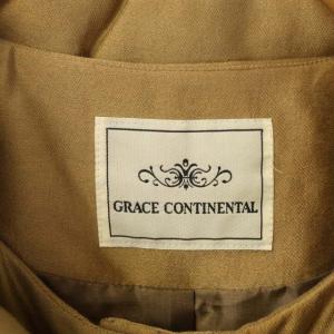 GRACE CONTINENTAL 袖ファーショートダウンジャケット 中綿ジャケット 38 ベージュ