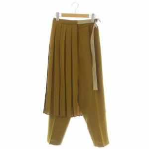 PLEATS BELT LAYERED PANTS レイヤード テーパードパンツ 2点セット