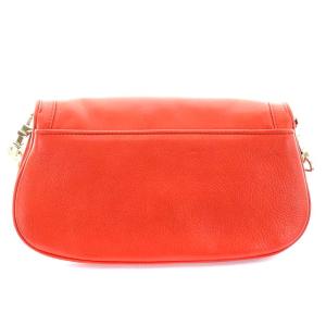 TORY BURCH チェーンショルダーバッグ クラッチバッグ 2way レザー 牛革 ゴールド金具 レッド