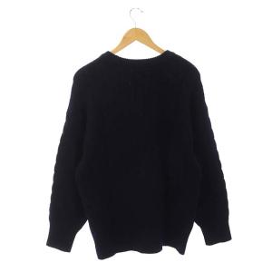 EVERYDAY I LIKE 20AW OVERSIZED CABLE ニット カシミヤ混 ネイビー