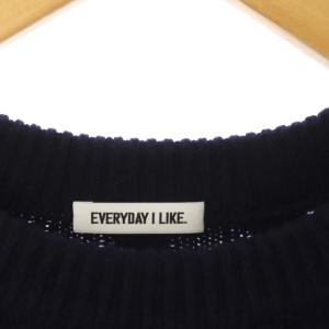 EVERYDAY I LIKE 20AW OVERSIZED CABLE ニット カシミヤ混 ネイビー