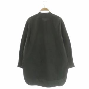 MARGARET HOWELL 20SS MATT COTTON POPLIN バンドカラーシャツ 1 カーキ