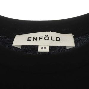 ENFOLD 20AW アシメBOXTシャツ 38 ブラック