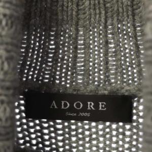 ADORE カシミヤタートルネックニットセーター 38 グレー