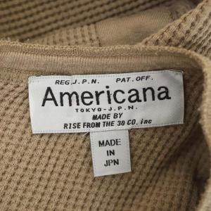 AMERICANA バックヘンリーワッフルカットソー プルオーバー ライトブラウン