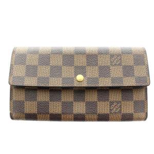 LOUIS VUITTON N61734 ダミエ ポルトフォイユサラ 長財布 フラップ ブラウン