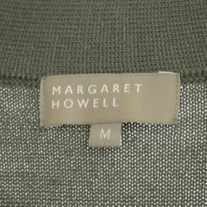 MARGARET HOWELL 21AW ORGANIC WOOLニットカーディガン M カーキ