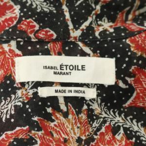 ISABEL MARANT ETOILE コットン総柄シャツワンピース 34 レッド