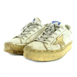 GOLDEN GOOSE HI STAR スニーカー ローカット USED加工 レザー 24cm ホワイト