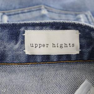 upper hights THE STELLA ステラ デニムパンツ ストレッチ スリムテーパード ダメージ加工 23 ブルー