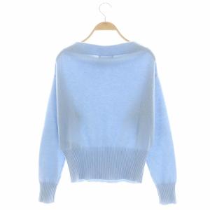 CELFORD 19AW ニット セーター ピュアカシミア オフショル風 長袖 36 ライトブルー