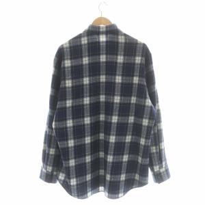 CELINE by Hedi Slimane 21AW ルーズチェックシャツ 38 紺