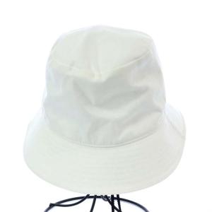 CELINE ギャバジンコットン バケットハット ロゴ M 白