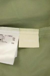 Diagram 21SS レースワンピース ノースリーブ フレア ロング Vネック 36 カーキ