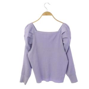 Diagram GRACE CONTINENTAL 22SS ニット カットソー タック パフスリーブ 長袖 36 パープル